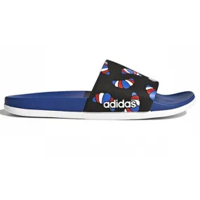 adidas blue graphic slides