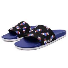 adidas blue graphic slides