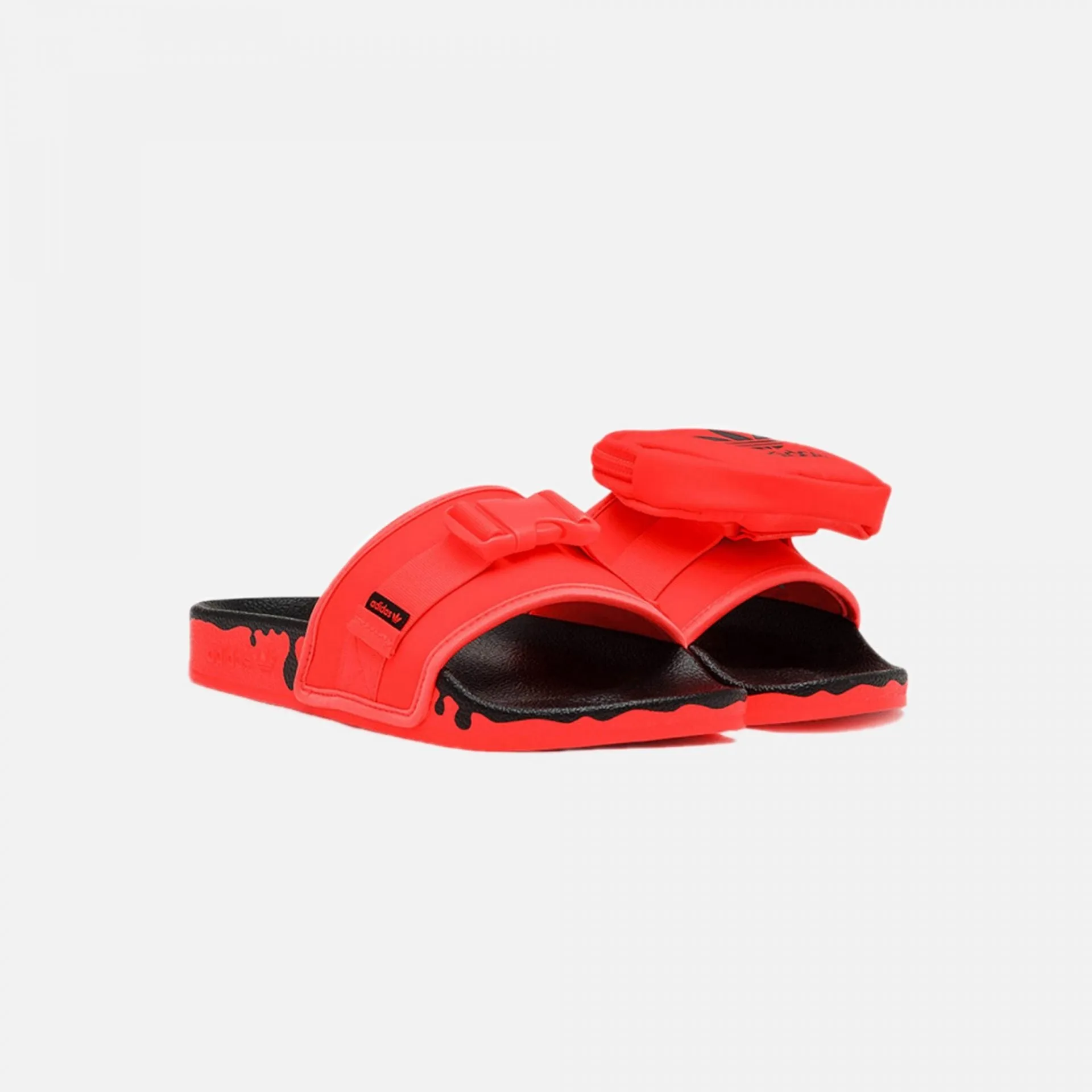 Adidas Originals | POUCHYLETTE SLIDES  { SOLAR RED