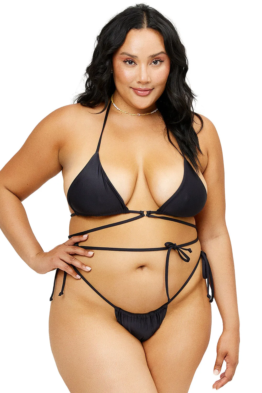 Alo x Frankies Bikinis Tatum Top - Black