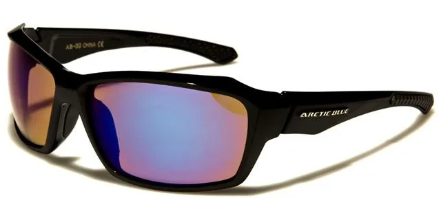 Arctic Blue Anti-Glare Blue Mirrored Sports Running Sunglasses