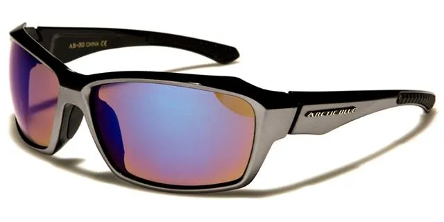 Arctic Blue Anti-Glare Blue Mirrored Sports Running Sunglasses