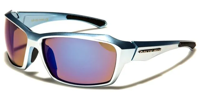 Arctic Blue Anti-Glare Blue Mirrored Sports Running Sunglasses