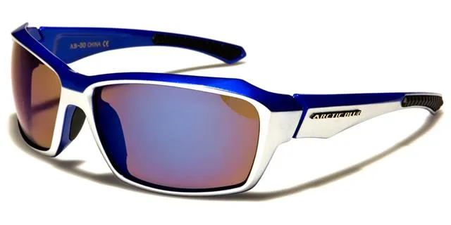 Arctic Blue Anti-Glare Blue Mirrored Sports Running Sunglasses