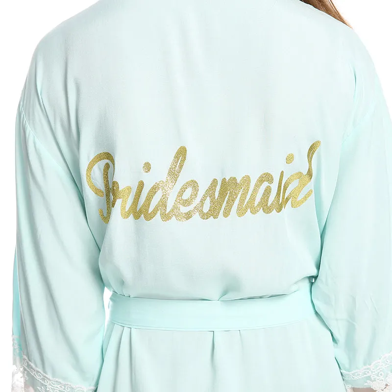 Bridesmaid Gifts Bridesmaid Cotton Robes Bridal Cotton Robe Bridal Party Robes