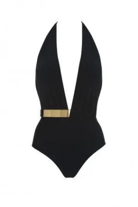 Bridget Shiny Black Swimsuit
