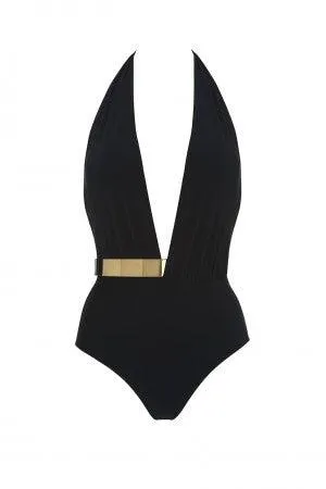 Bridget Shiny Black Swimsuit