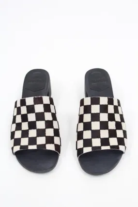 Carly Checkered Slides