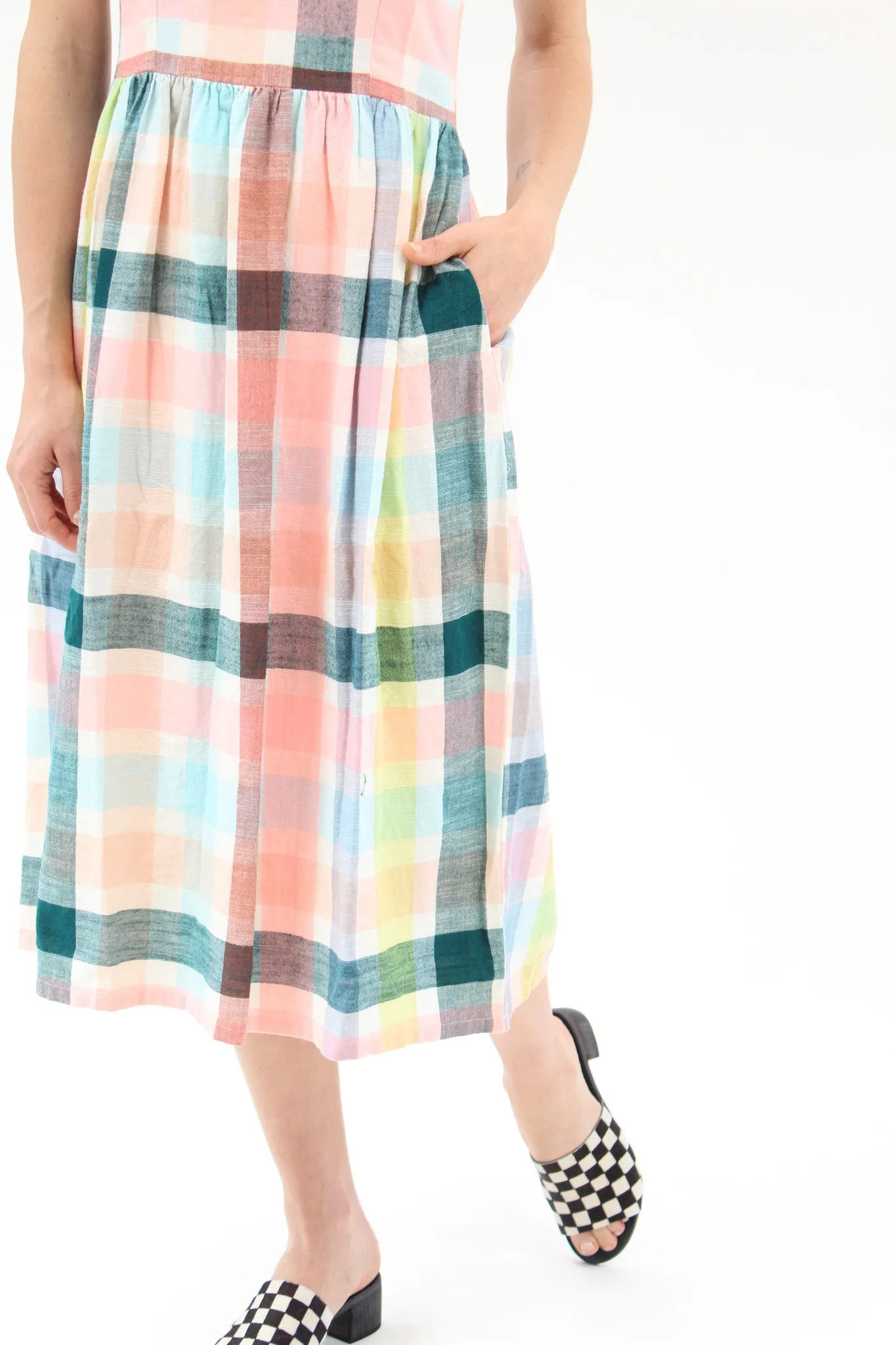 Carly Checkered Slides