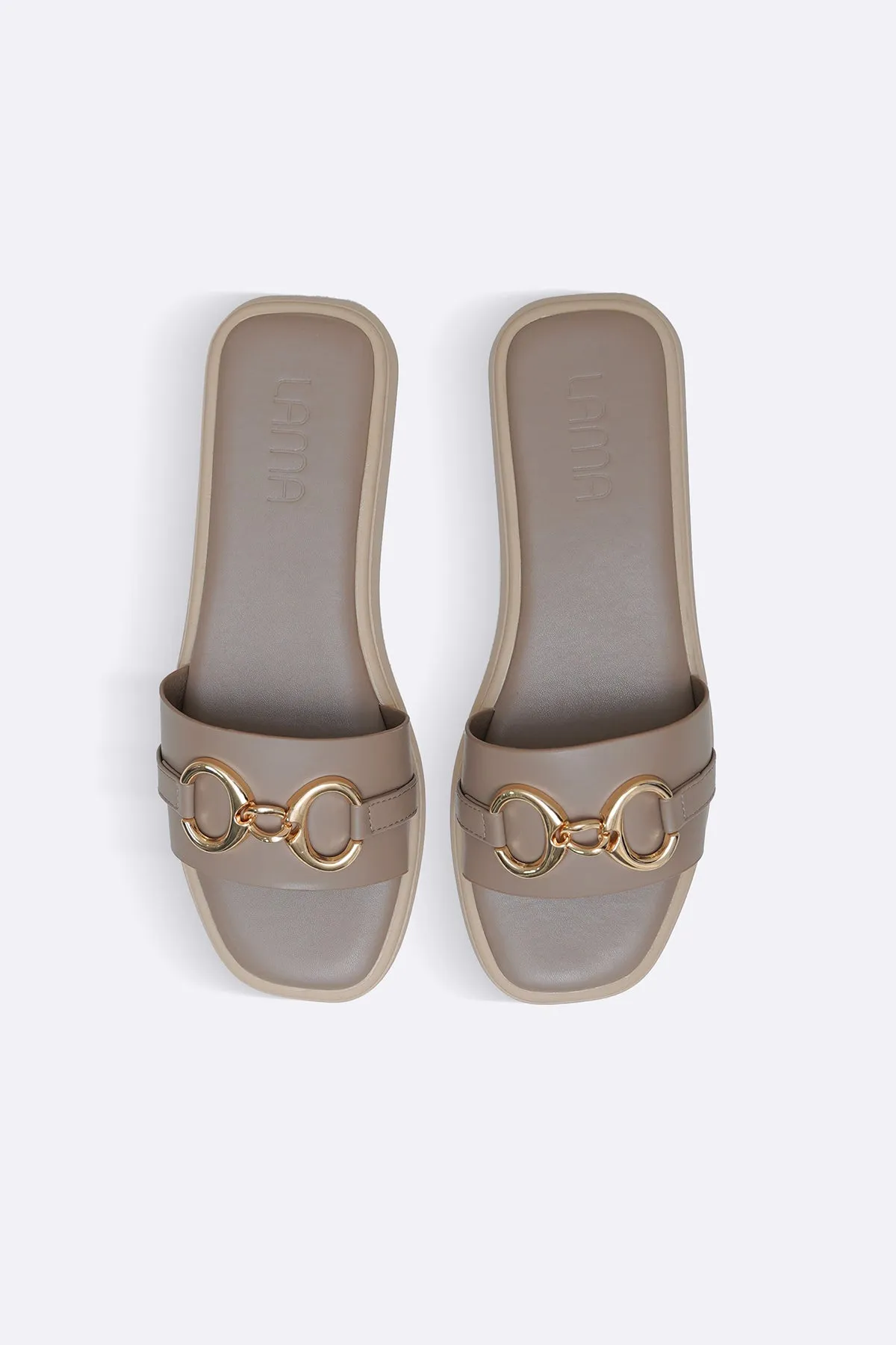 COMFY BUCKLE SLIDES