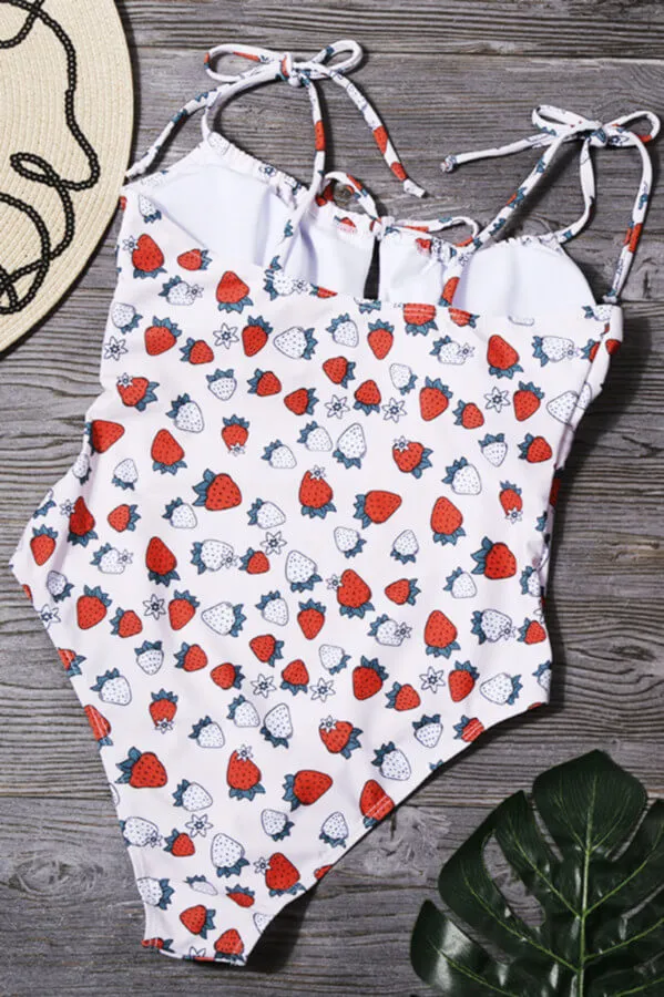 Cute Fruit Print One Piece Swimsuits