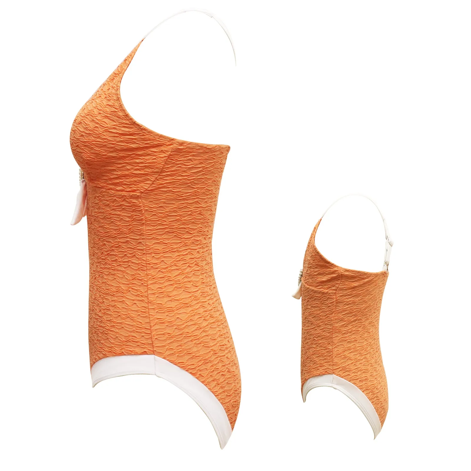 Deep V Classic One Piece Mommy and Me Swimsuits