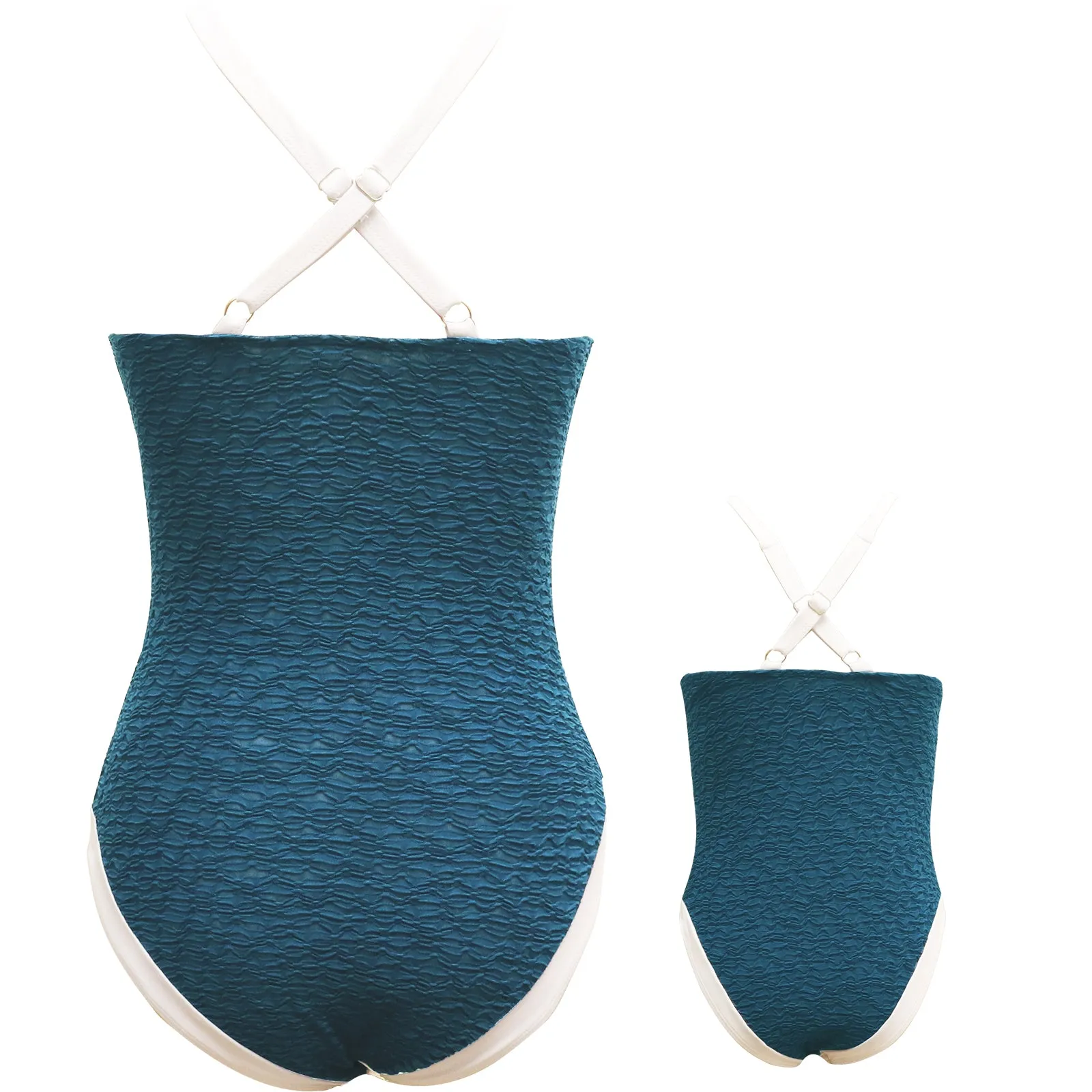 Deep V Classic One Piece Mommy and Me Swimsuits