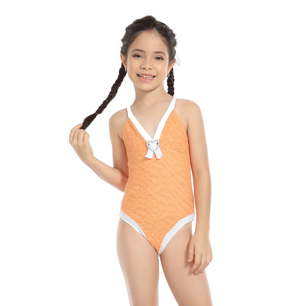 Deep V Classic One Piece Mommy and Me Swimsuits