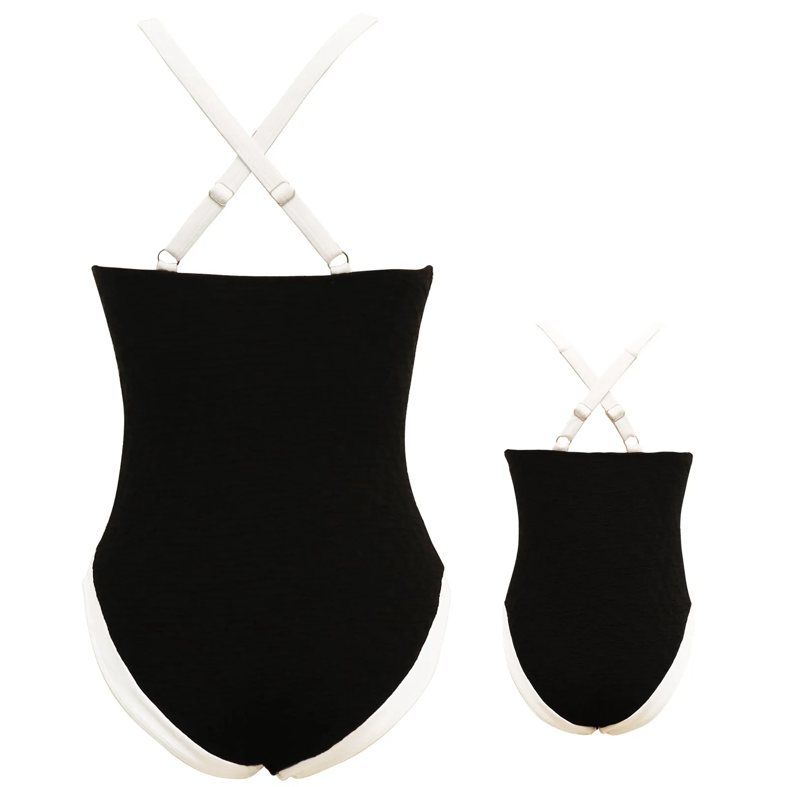 Deep V Classic One Piece Mommy and Me Swimsuits
