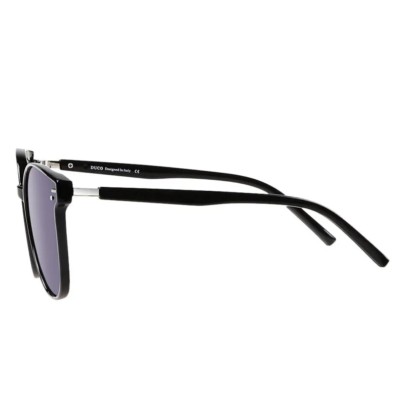 DUCO Classic Cateye Sunglasses for Women Polarized Trendy Designer Round Style W017