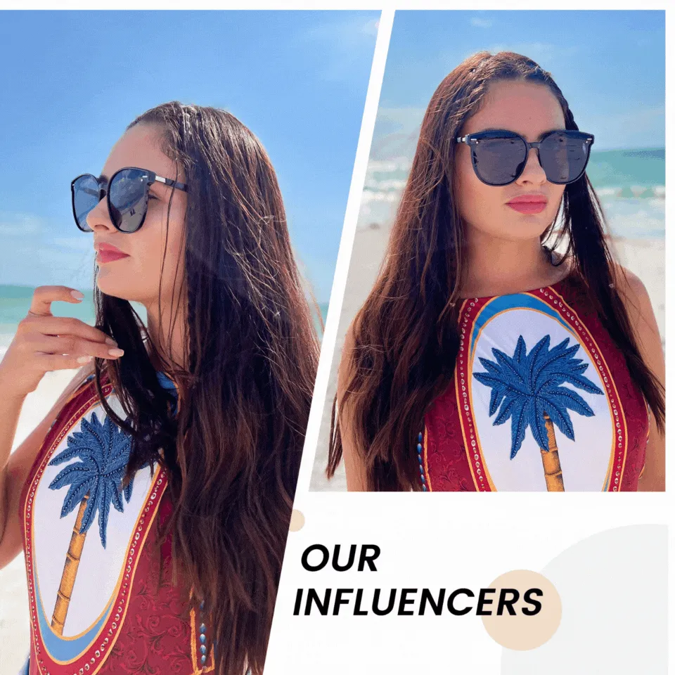 DUCO Classic Cateye Sunglasses for Women Polarized Trendy Designer Round Style W017