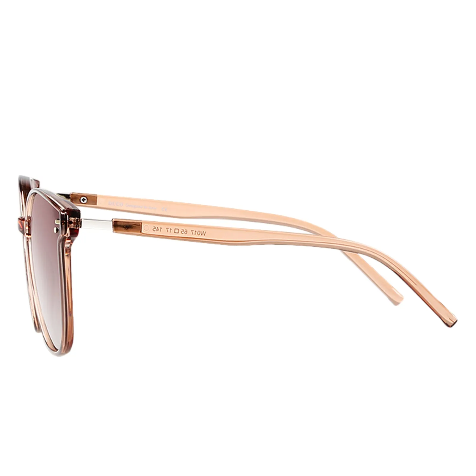 DUCO Classic Cateye Sunglasses for Women Polarized Trendy Designer Round Style W017