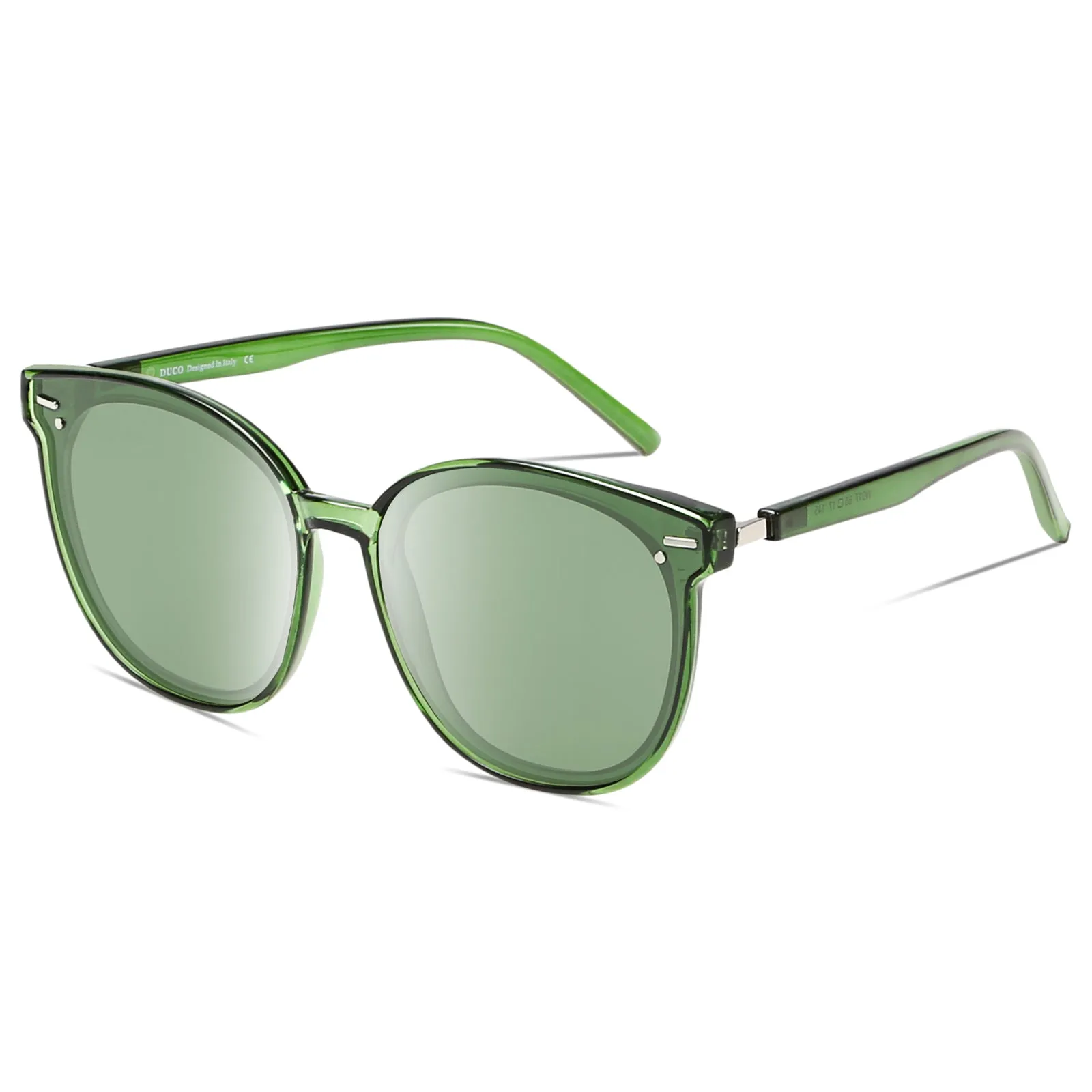 DUCO Classic Cateye Sunglasses for Women Polarized Trendy Designer Round Style W017