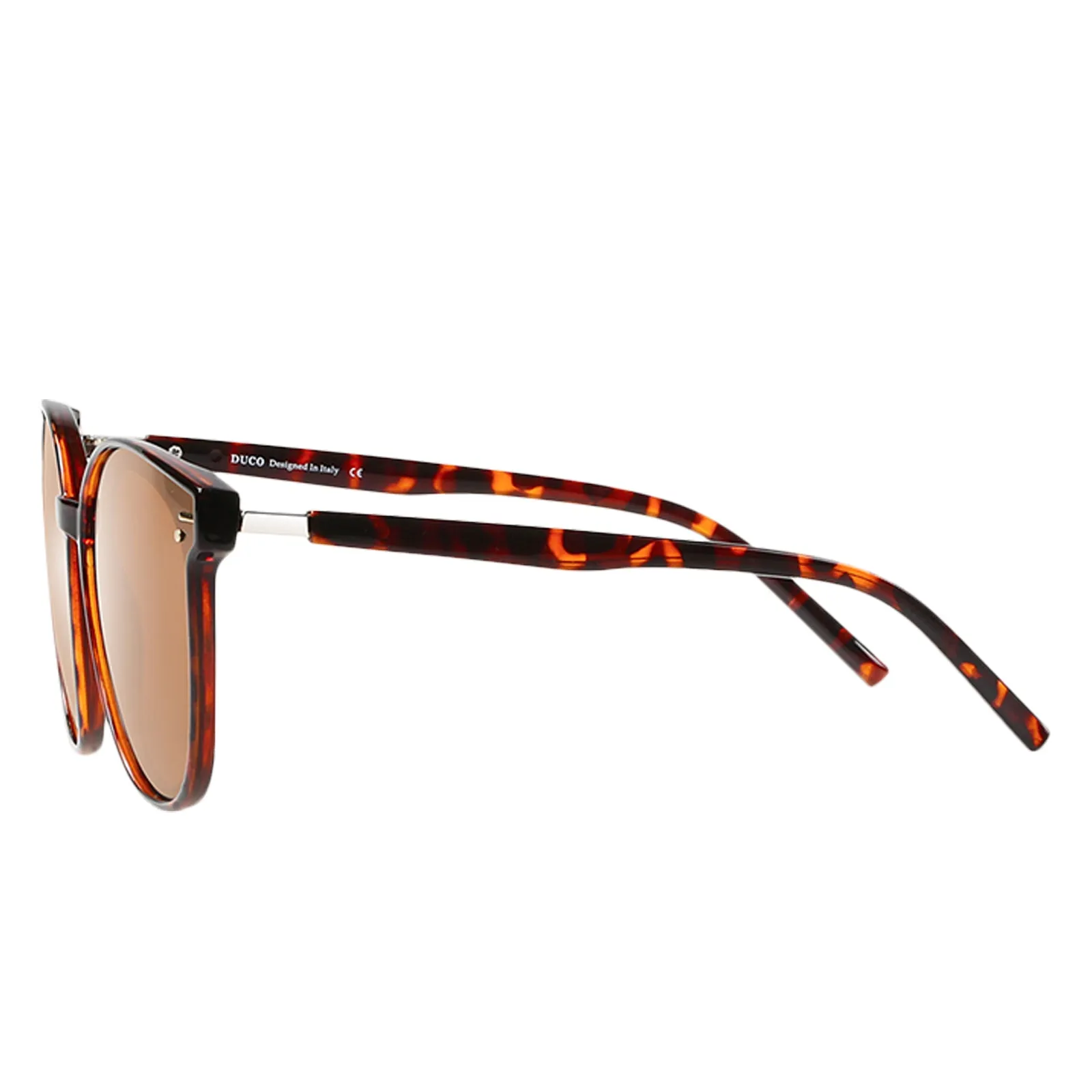 DUCO Classic Cateye Sunglasses for Women Polarized Trendy Designer Round Style W017