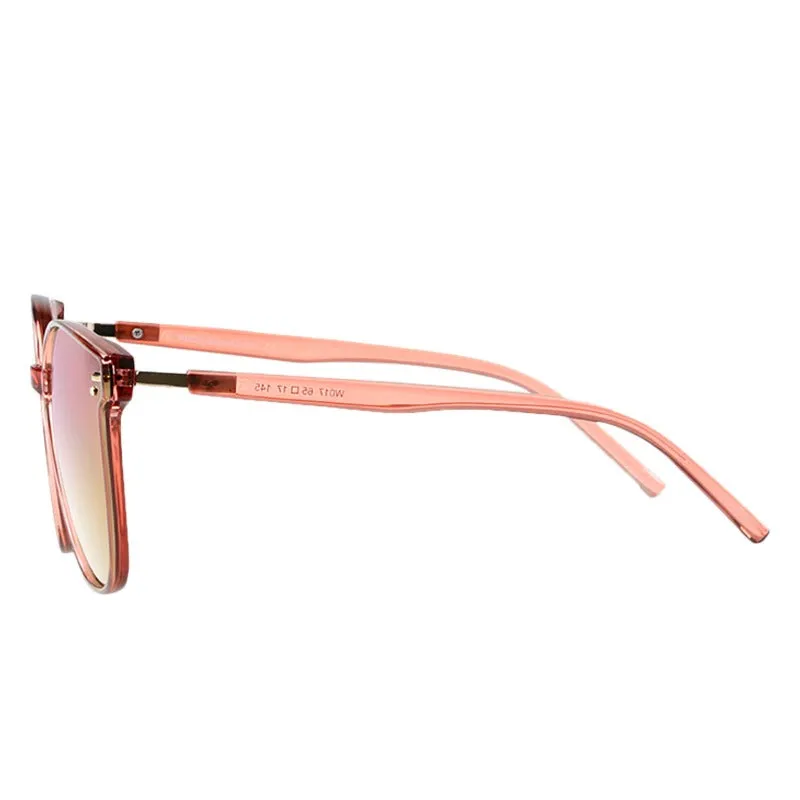 DUCO Classic Cateye Sunglasses for Women Polarized Trendy Designer Round Style W017