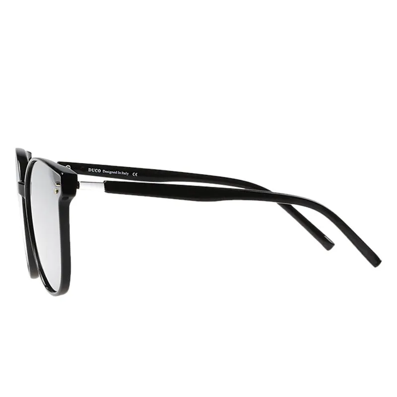 DUCO Classic Cateye Sunglasses for Women Polarized Trendy Designer Round Style W017