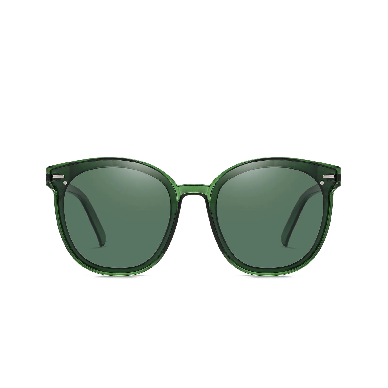 DUCO Classic Cateye Sunglasses for Women Polarized Trendy Designer Round Style W017
