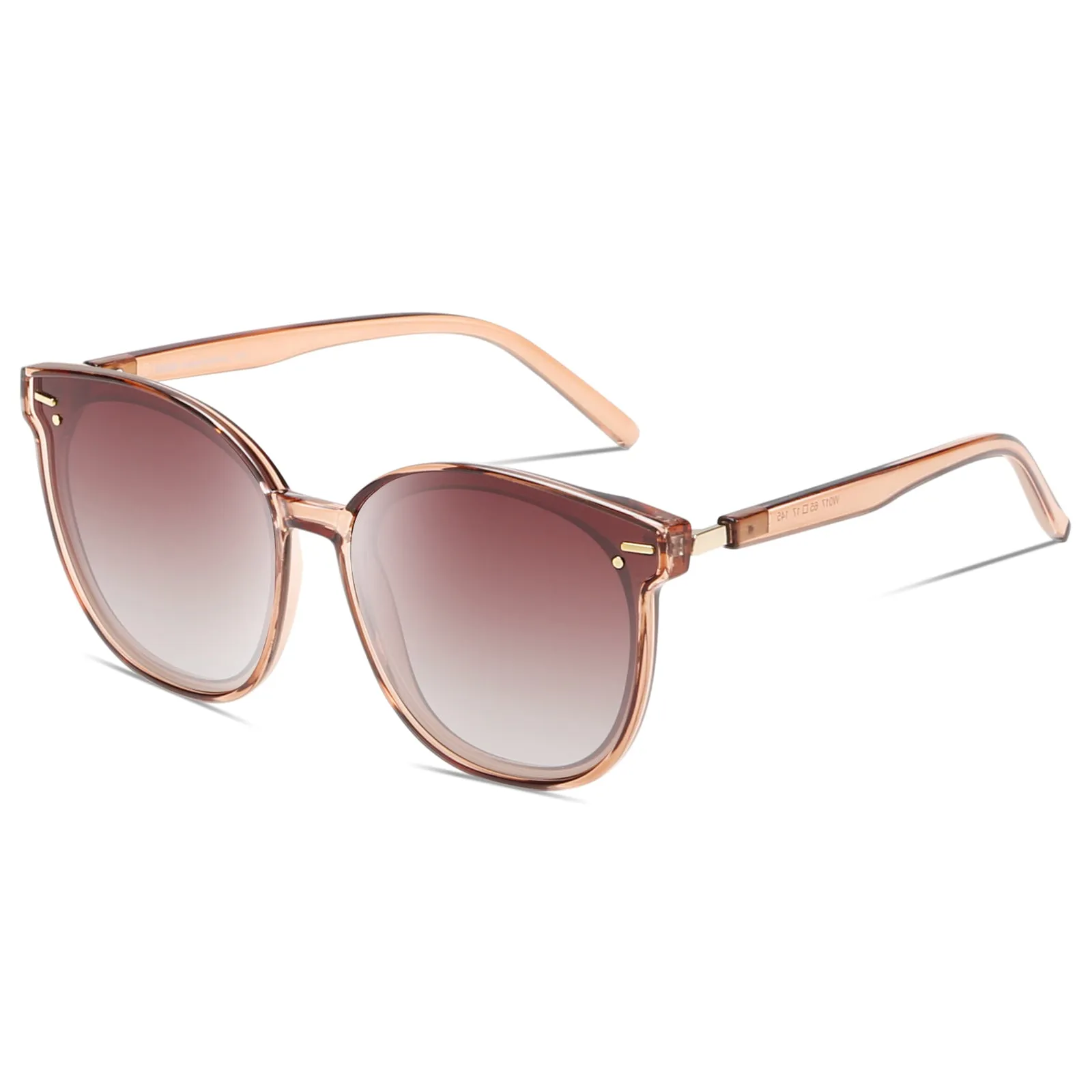 DUCO Classic Cateye Sunglasses for Women Polarized Trendy Designer Round Style W017
