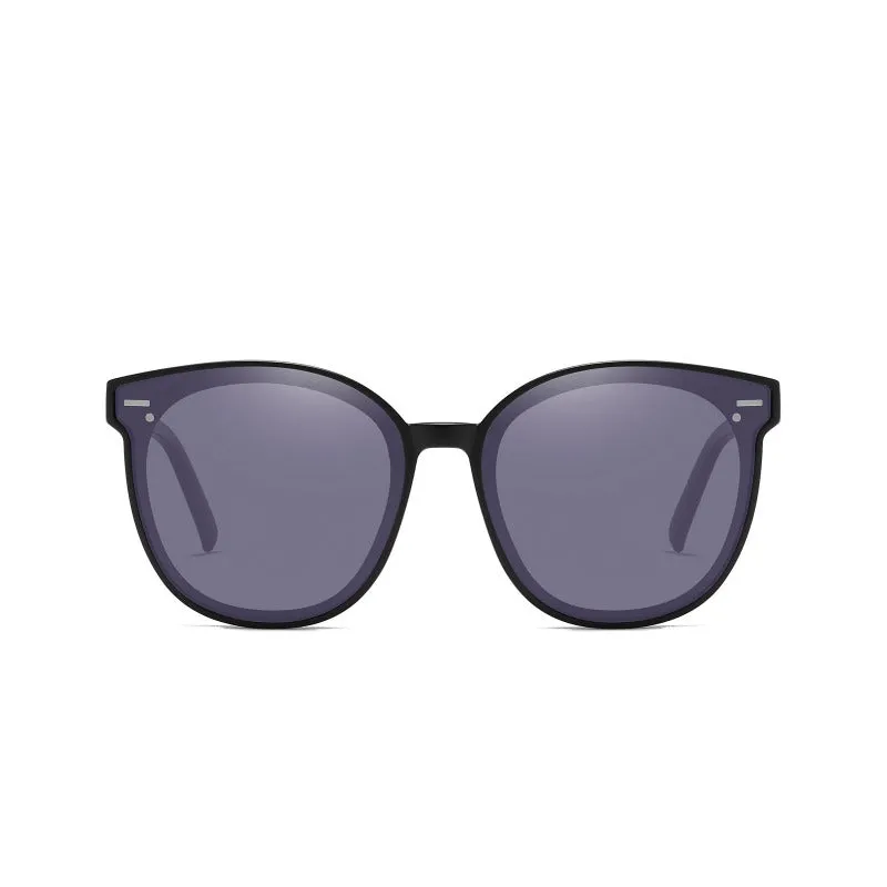 DUCO Classic Cateye Sunglasses for Women Polarized Trendy Designer Round Style W017