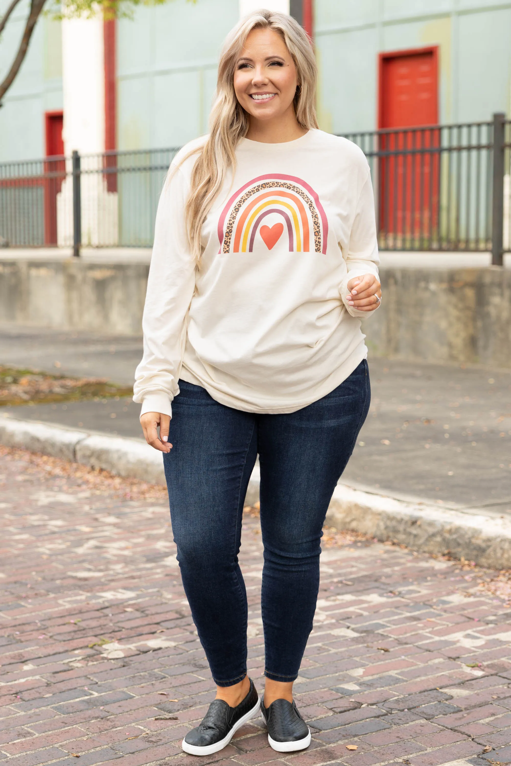 Fall Rainbow Top, Natural