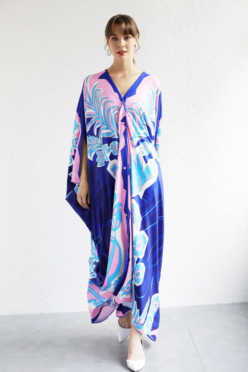 FashionSierra - Elegant Loose Design Fashion Casual Robes Maxi Dresses