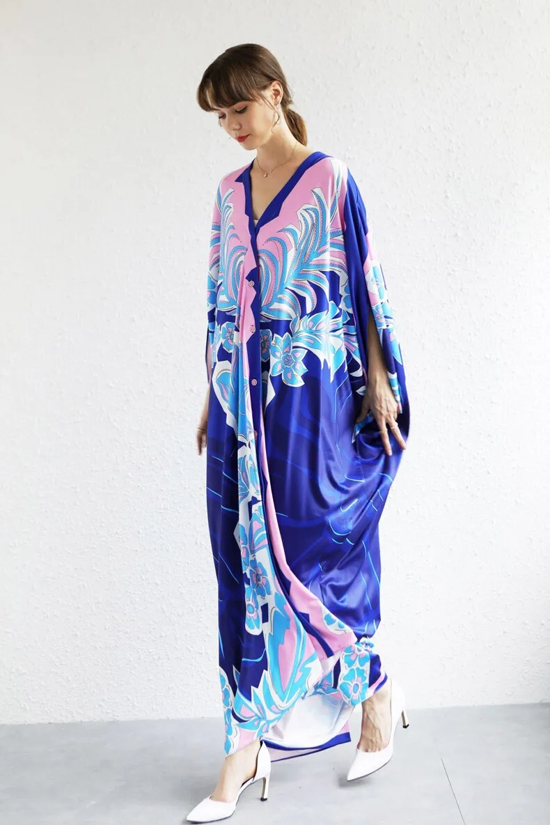 FashionSierra - Elegant Loose Design Fashion Casual Robes Maxi Dresses