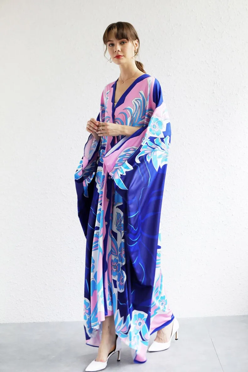 FashionSierra - Elegant Loose Design Fashion Casual Robes Maxi Dresses