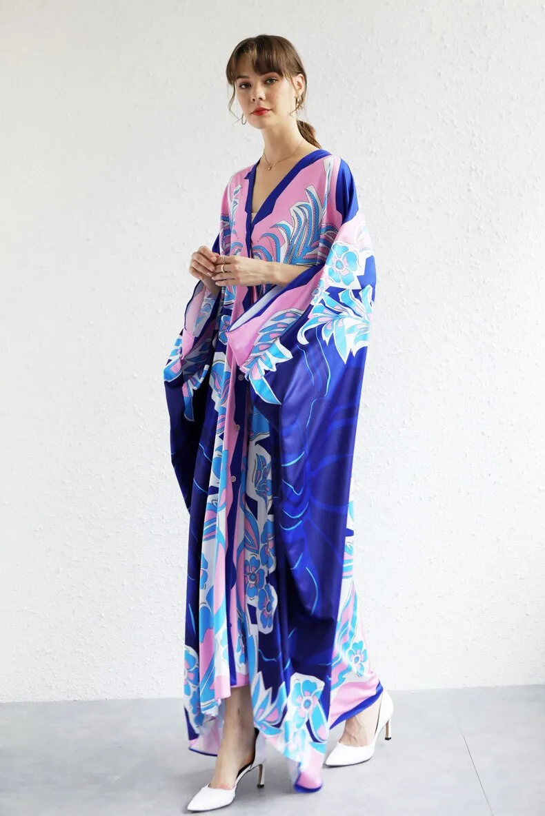 FashionSierra - Elegant Loose Design Fashion Casual Robes Maxi Dresses