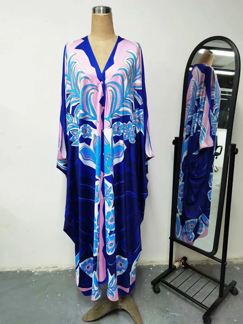 FashionSierra - Elegant Loose Design Fashion Casual Robes Maxi Dresses