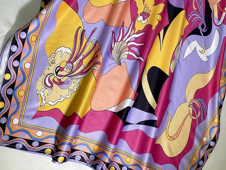 FashionSierra - O Neck Batwing Sleeves Printed Loose Design Fashion Long Robes
