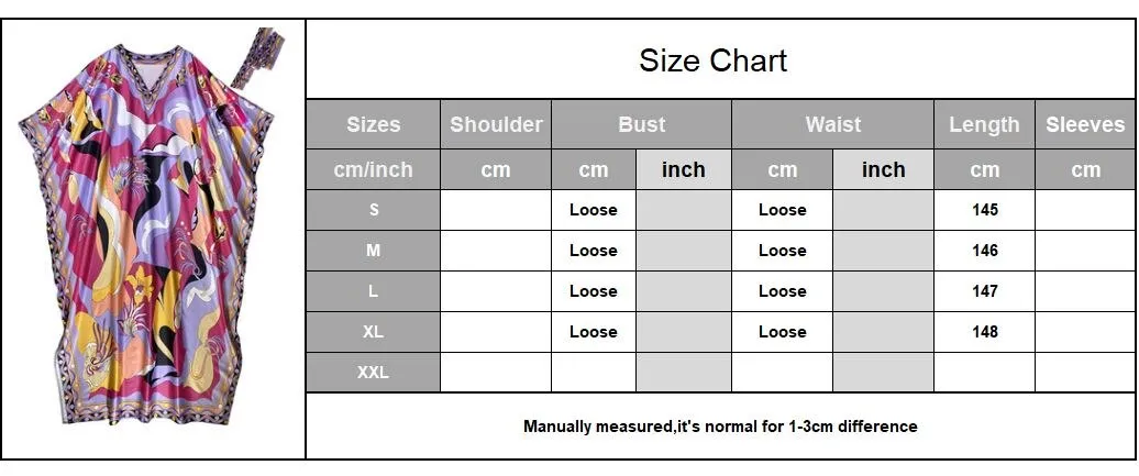 FashionSierra - O Neck Batwing Sleeves Printed Loose Design Fashion Long Robes
