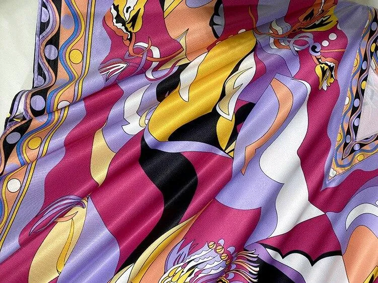 FashionSierra - O Neck Batwing Sleeves Printed Loose Design Fashion Long Robes