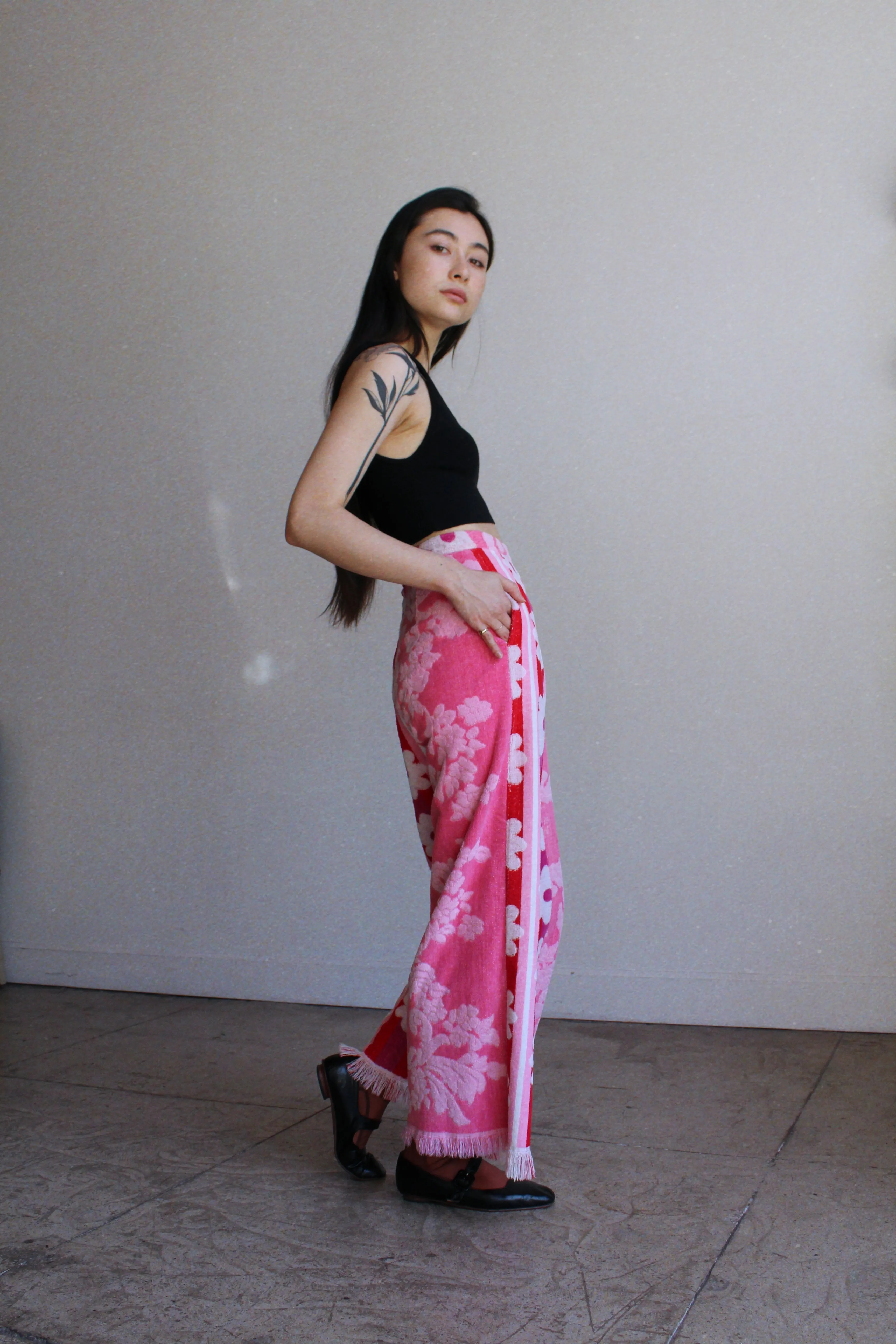 Floral Terry Trousers ~ US 2-4