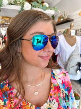 Frameless Mirror Aviator Sunglasses
