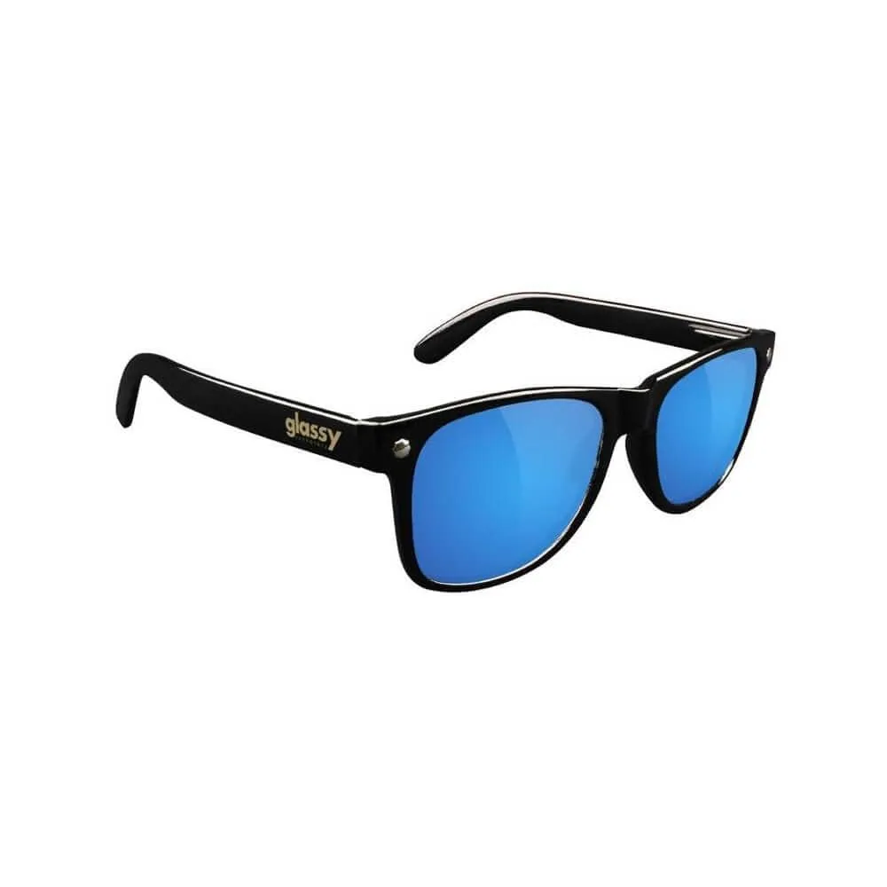 Glassy Sunglasses Leonard Black Blue Mirror