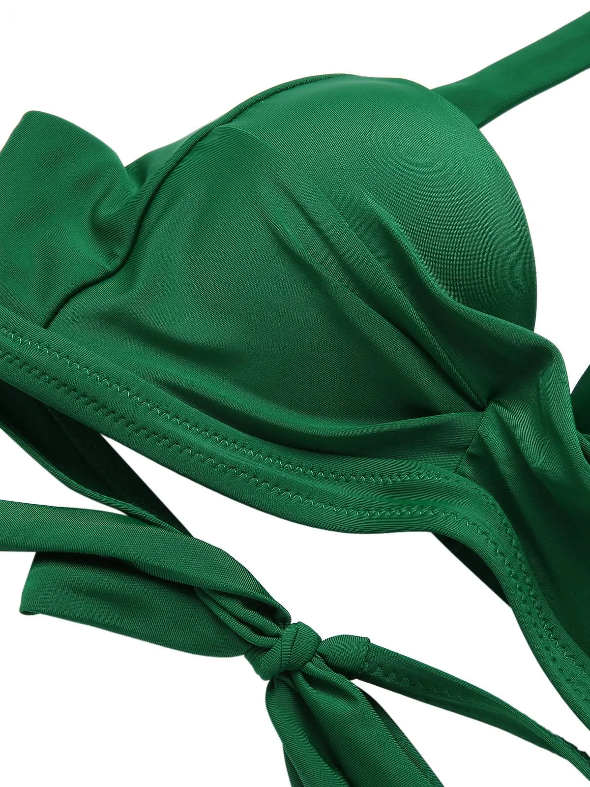 Green 1930s Halter Tropical Plants Swimsuit