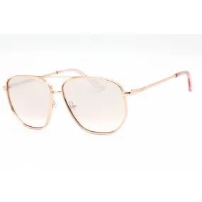 Guess Women's Sunglasses - Shiny Rose Gold Metal Full Rim Frame | GU7635 28U