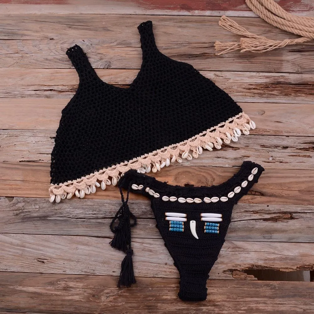 Handmade Shell Brazilian Bikini Set