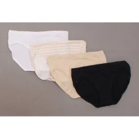 Hanes Women's 4 Pairs Cotton Stretch Bikini Briefs