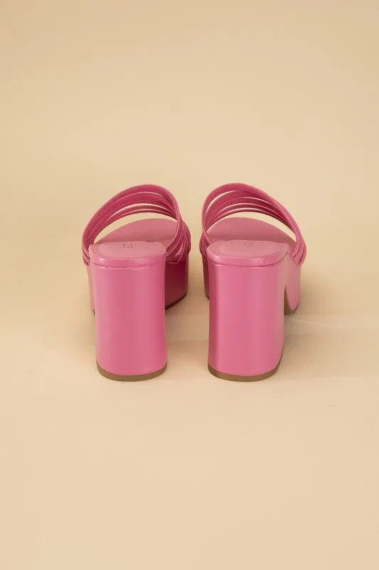 HOLME Platform Strappy Mule Slides