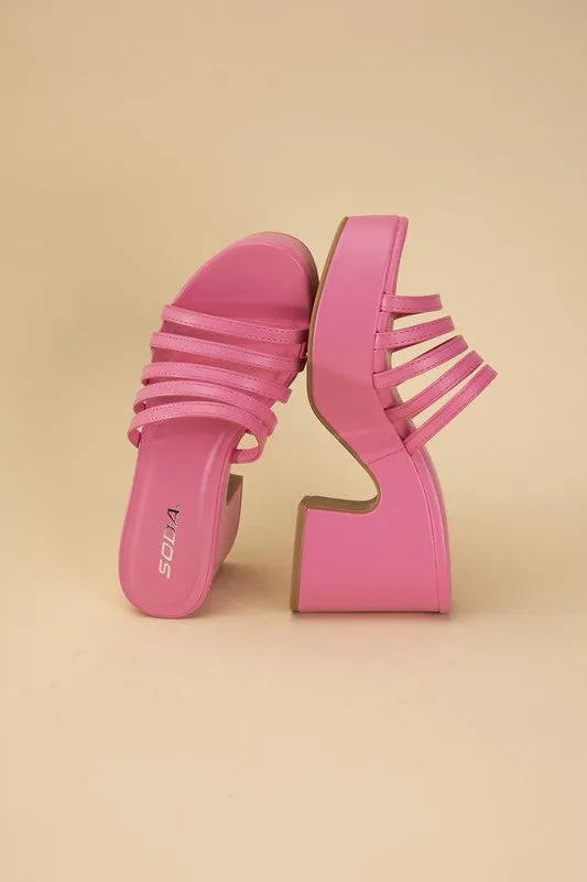 HOLME Platform Strappy Mule Slides