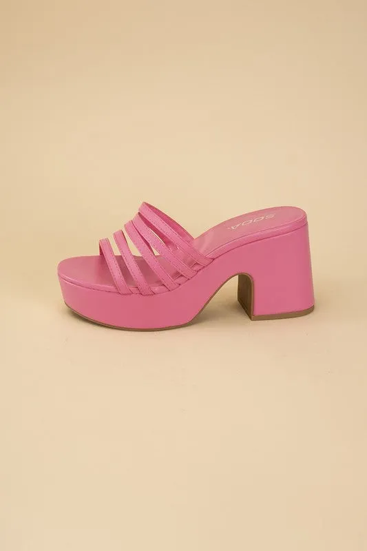 HOLME Platform Strappy Mule Slides