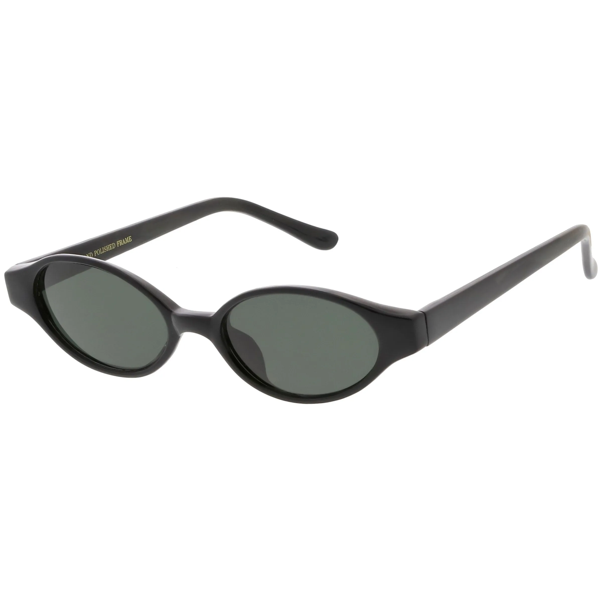 Indie True Vintage Pinched Oval Round Sunglasses C648