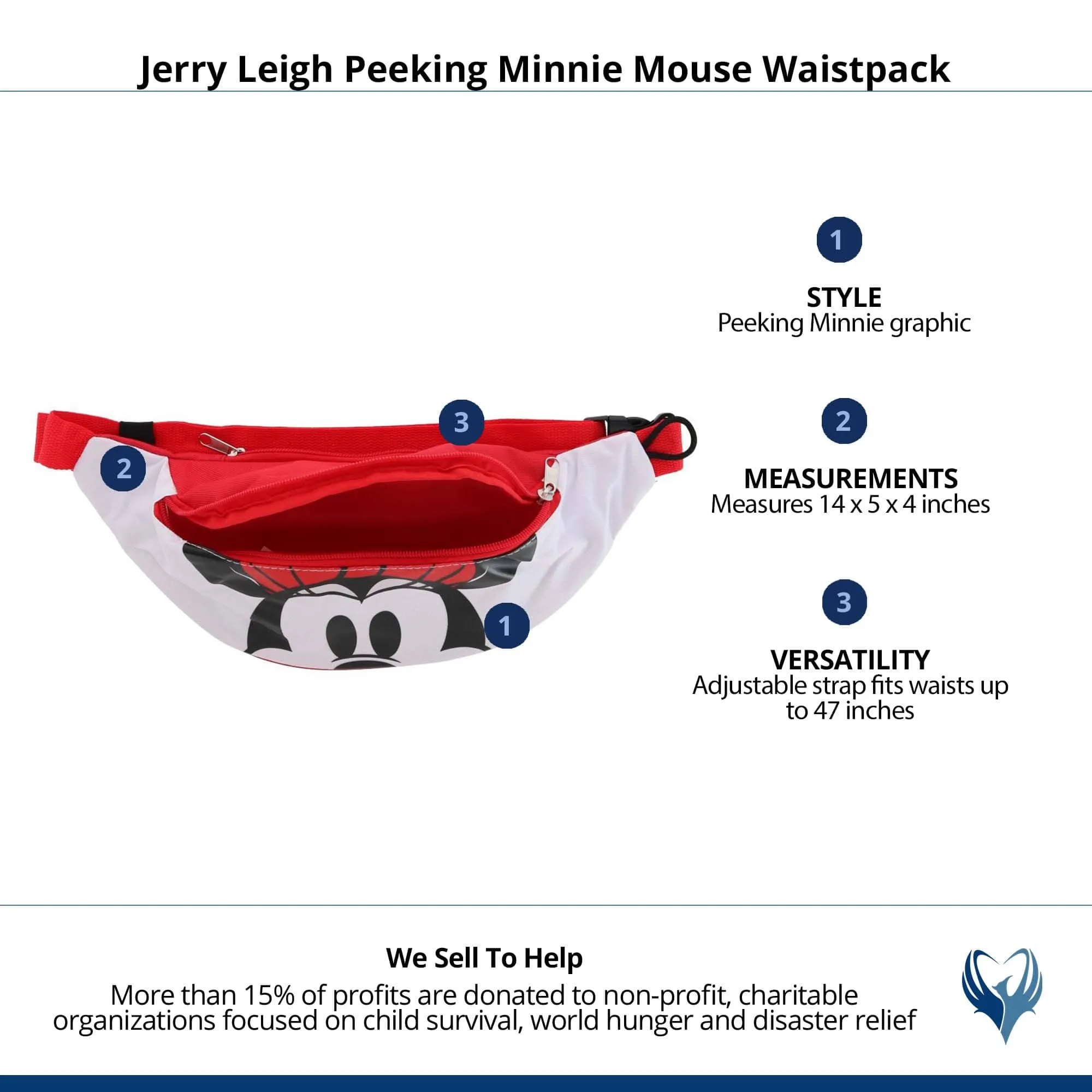 Jerry Leigh Peeking Minnie Mouse Waistpack